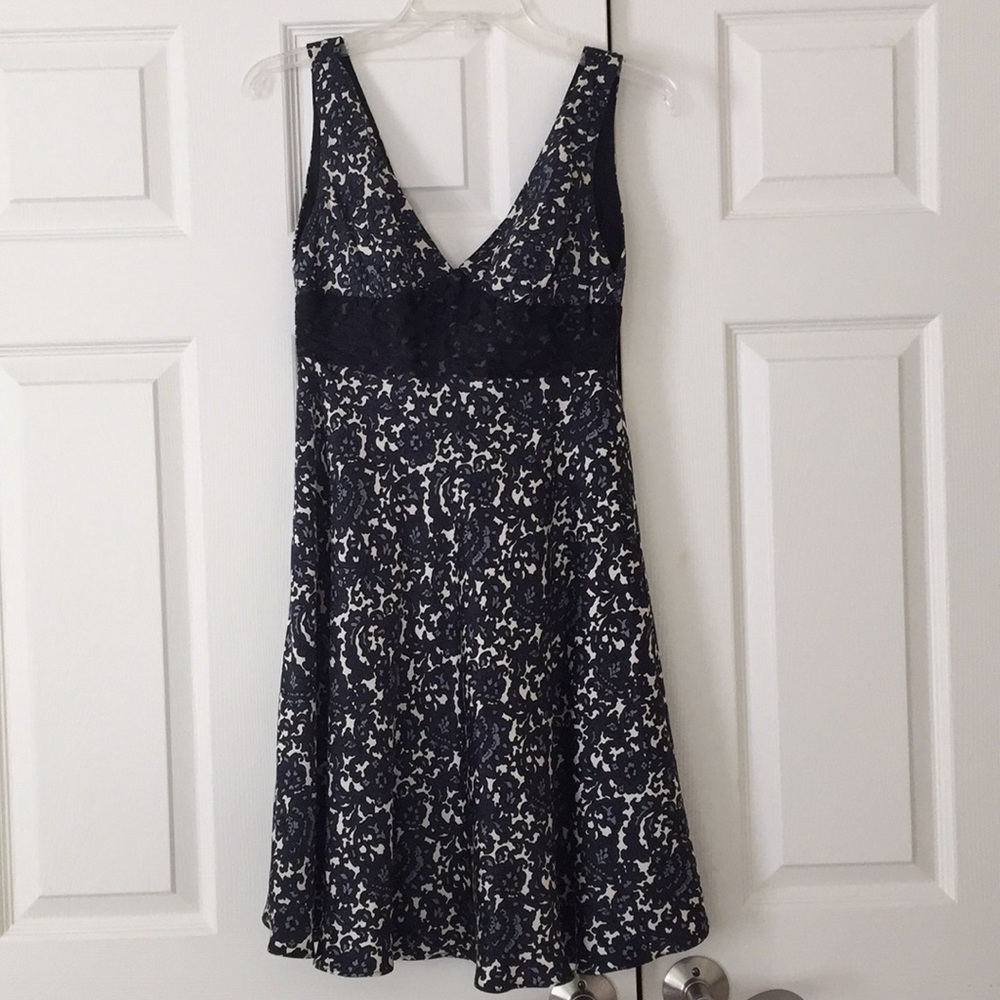 Milly New York navy blue silk dress
